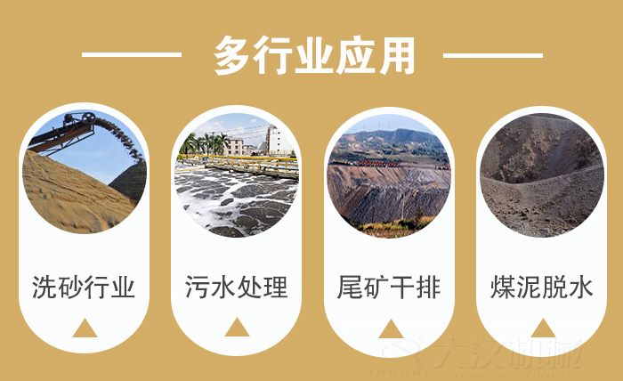 矿用直线绿巨人成人网站适用行业：洗砂行业，污水处理，尾矿干排，煤泥脱水。